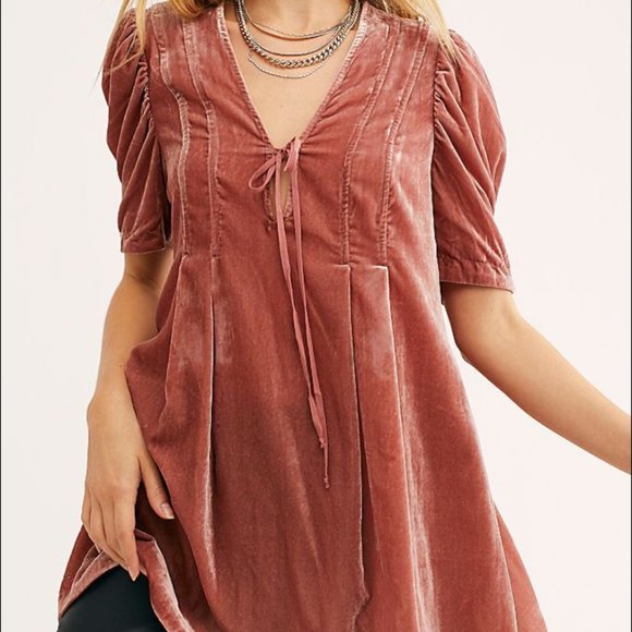 Free People Dresses & Skirts - Free People Adella Velvet Tunic